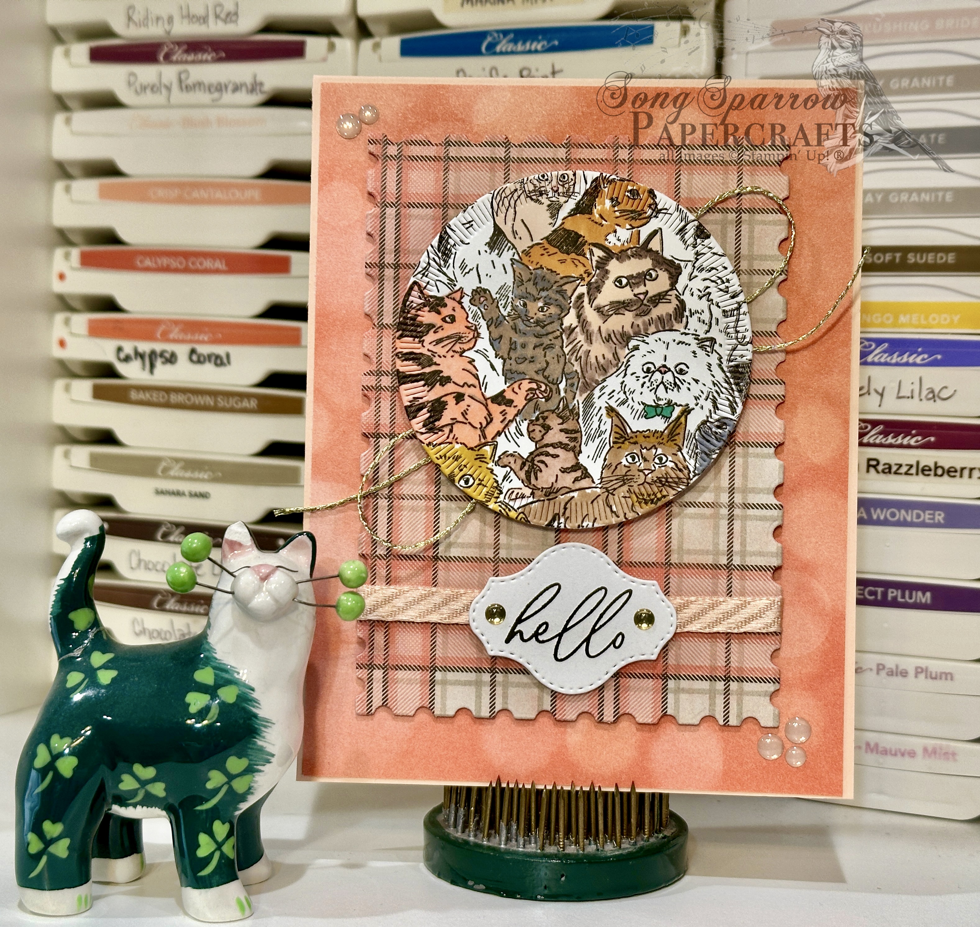 Purrrfect Hello – Song Sparrow Papercrafts